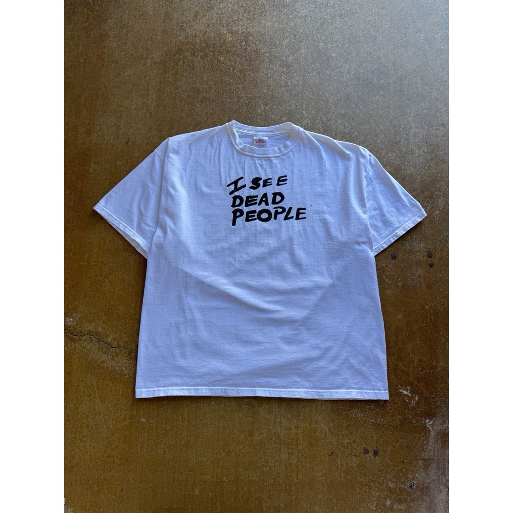 VTG 90s Quote I See Dead People The Sixth Sense Movie Promo T-Shirt Horror XL